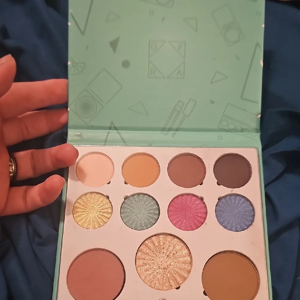 OFRA Multicolor Eyeshadow Palette with Pink, Gold, and Blue